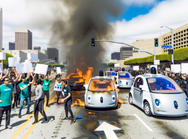 Self-Driving Waymo Cars Torched During ICE Protest in Los Angeles
